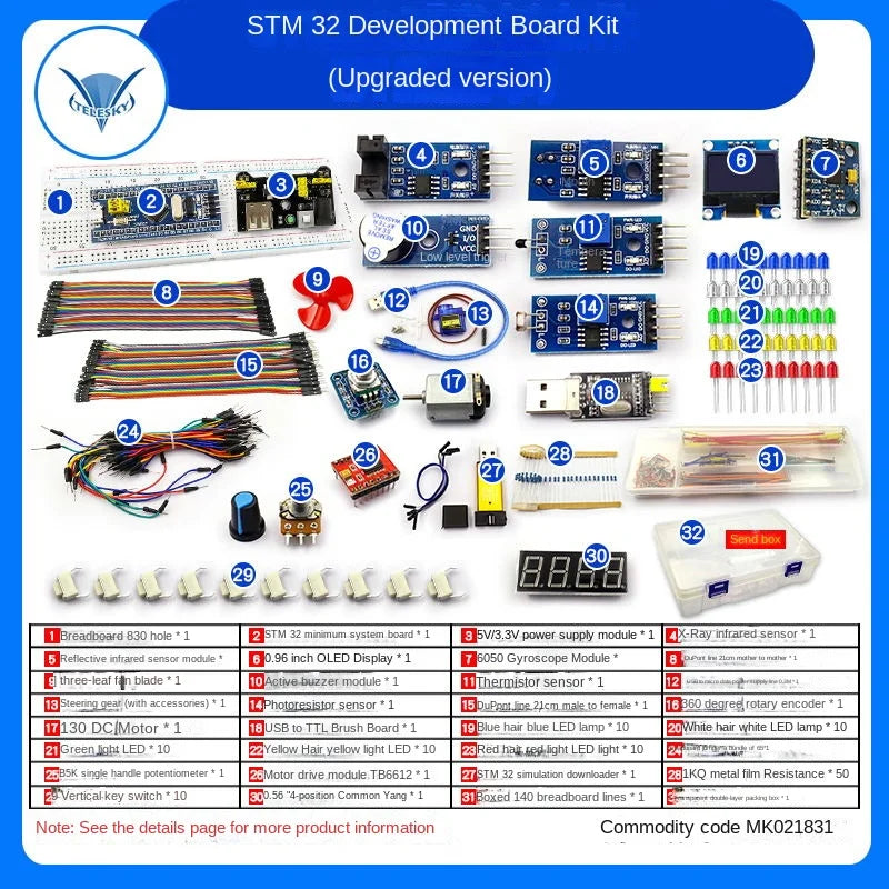 STM32 Development Board Kit STM32F103C8T6 Minimum System Board Entry-level、upgraded Version、type-c Port Simplified Version Kit
