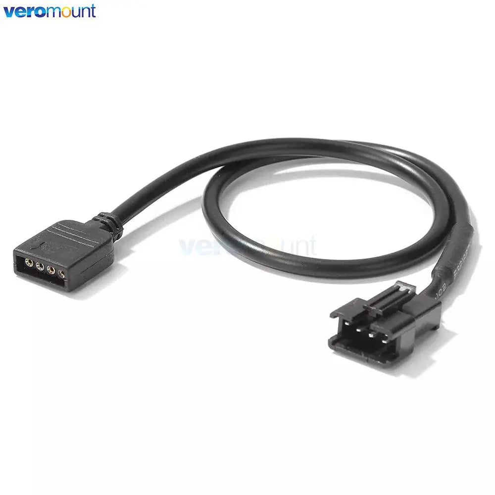 Motherboard 12V 4Pin RGB / 5V 3Pin ARGB to SM JST Female Male Conversion Adapter Cable 30cm for PC Computer LED Light Strip Line