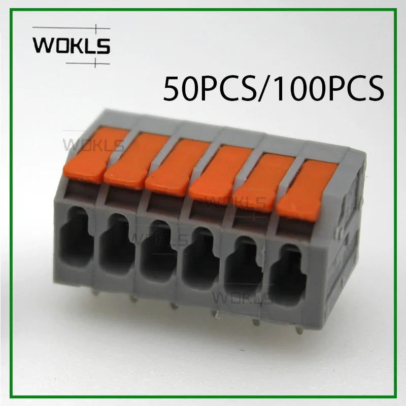 1Pcs PCB terminal block FS1.5 DA803R 2601 1.5 mm² spacing 3.5 or 5.0 mm pitch gray 2601-1102 3 4 5 6