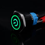 Black Latching Push Button Switch 16/19/22mm with Led Light Waterproof Illuminated  ON OFF Metal Momentary 5V 12V 220V Red Blue