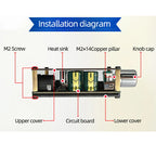 XINYI Sini Audio C50L/C100L Stereo Bluetooth Digital Power Amplifier Board 50W Dual Channel 360 Degree Stepless Tuning AMPModule