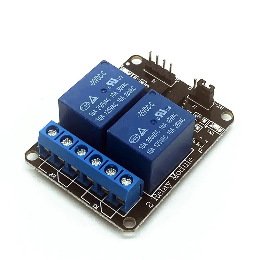 2 Channel Relay Module 3V 5V 12V 24V High and Low Level Trigger Optocoupler Isolation Relay for Industrial Control DIY Electroni