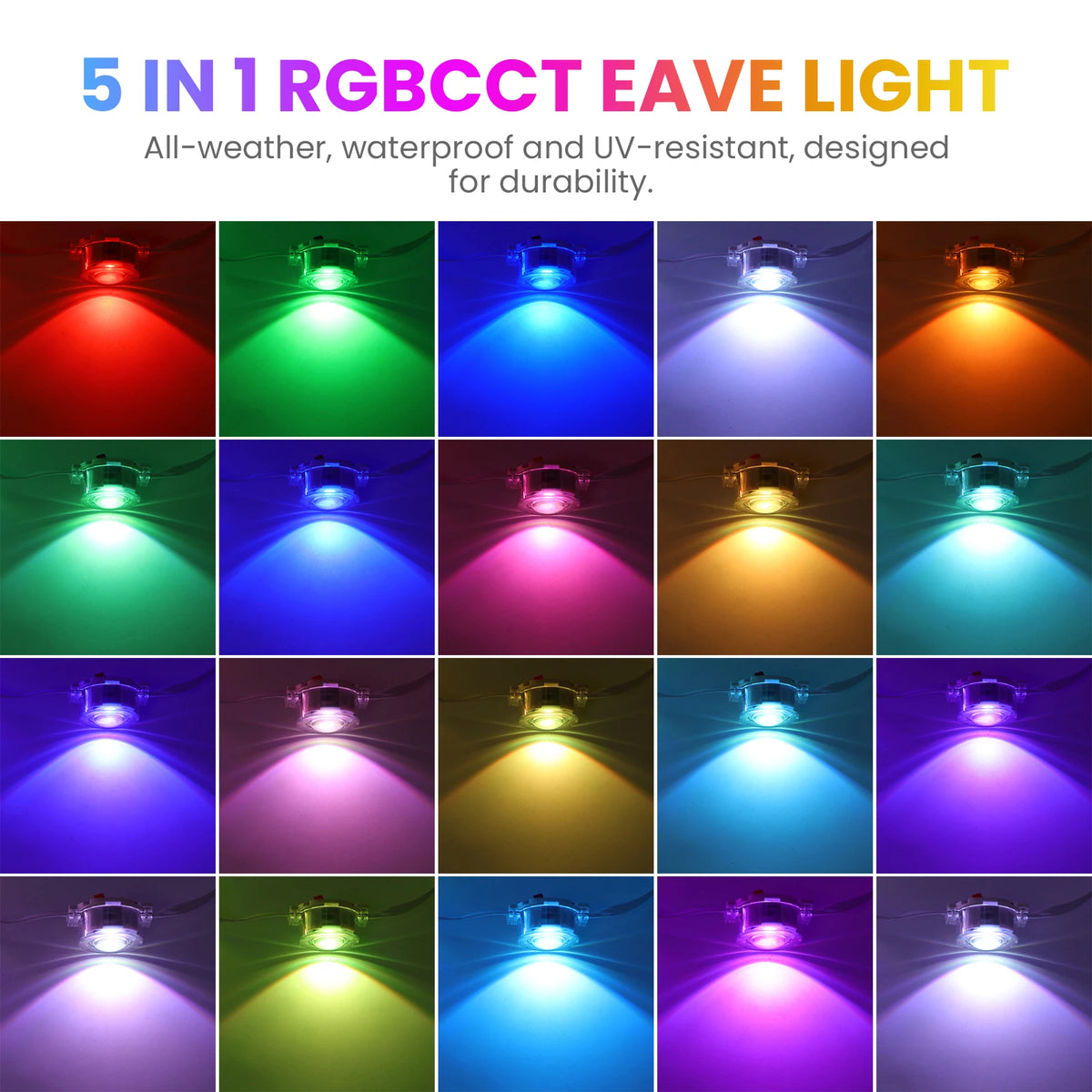 150M 90M 60M 15M Smart RGB Eave Lights IP67 Waterproof APP&Remote Control Timer Dimmable LED String Lights Home Christmas Decor