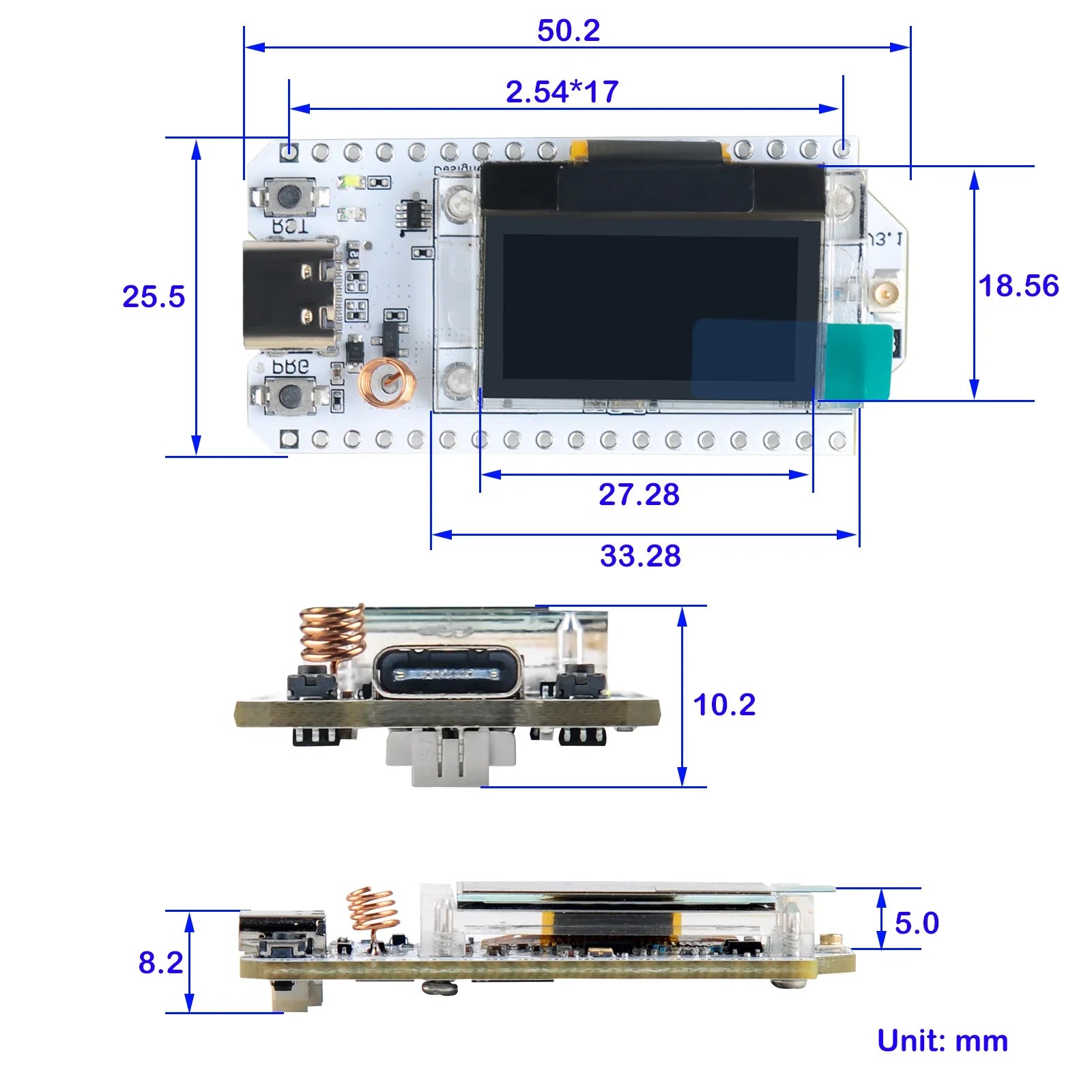2Sets Heltec LoRa32 V3.2 IoT Dev board ESP32-S3 SX1262 0.96" OLED 863MHZ~928MHZ LoRa Module for Arduino Meshtastic LoRaWAN