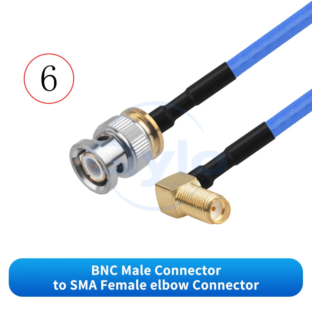 (1 pcs) BNC to SMA Male / Female Adapter SS402 Ultra-Flexible High-Frequency Cable Stainless Steel High-Frequency RF Cable