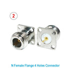 1PCS L16 N/Q9 BNC/TNC/UHF Flange Connector Male Plug/Female Jack 4-Holes Flange Panel Chassis Mount Coaxial Solder Nickel Plated