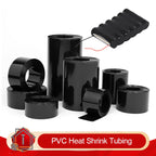 1/5m PVC Heat Shrink Tube Width 50mm ~ 500mm Black 18650 Lipo Battery Pack Insulated Cable Sleeve Protection Battery Film Wrap
