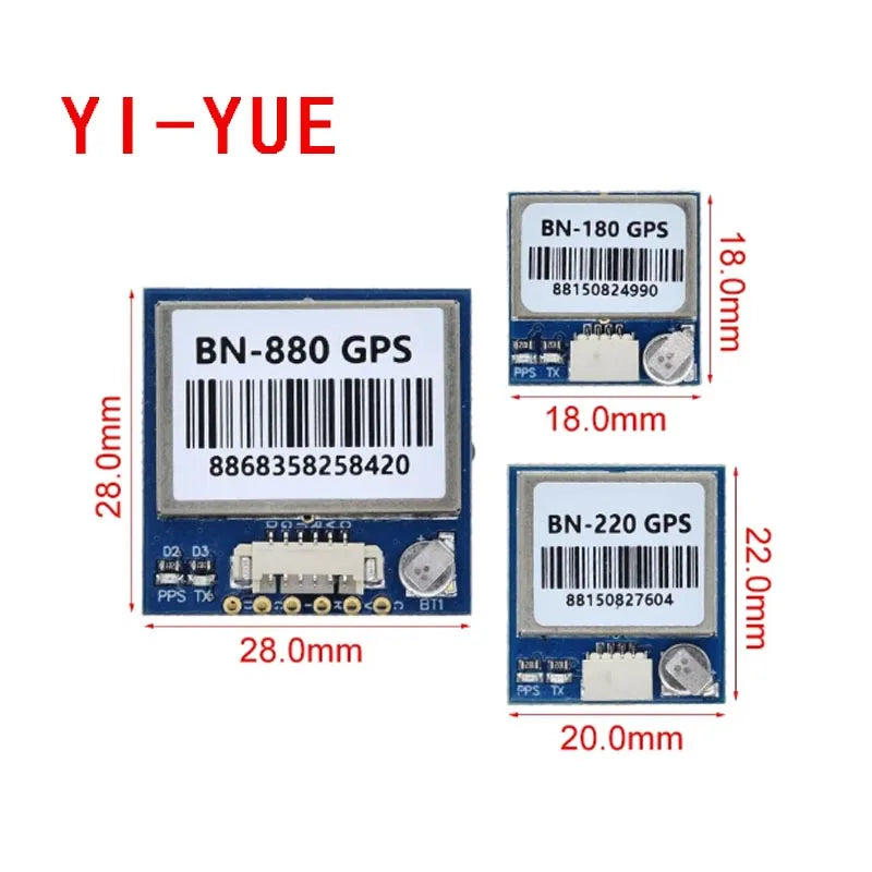 BN220 BN180 BN-880 3.0V-5.0V TTL level GNSS Module GPS For GLONASS Dual GPS Module Antenna Built in FLASH BN-220 BN880