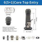 HA Heavy Duty Connector Kit 4/5/6/8 Core Pins Male&Female Insert Plug HDC-HA Rectangular Waterproof Industrial Aviation Socket