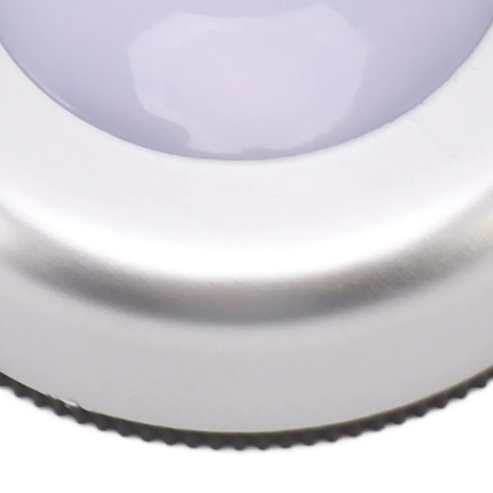 2 Pack Energy Saving Motion Sensor Night Light Battery Powered Small LED Induction Lamp White Light Round Sensing Lamp Drawer