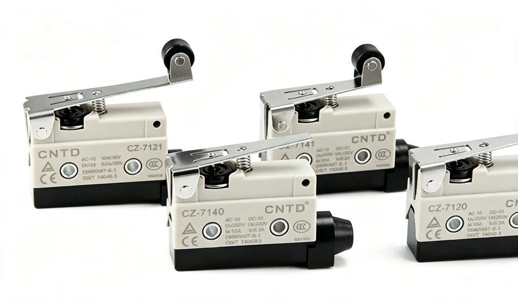 CNTD CZ‑7120 Limit Micro Switch TZ AZ‑7120 Equivalent High Roller Short Lever 10A 250V 1NO 1NC IP64 Snap Action 100% GENUINE