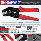 SN-58B 2549 2546B Crimping Tool For Solar & Coax Connectors Dupont JST MOLEX Terminals,No/Pre Insulated Ferrules,Butt Connectors