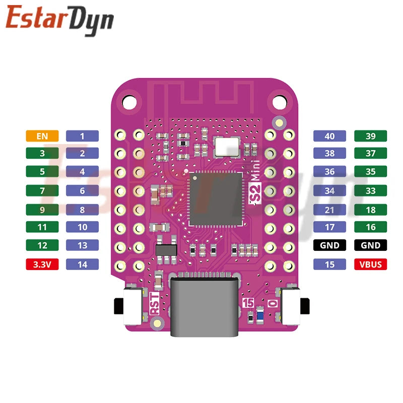 ESP32 S2 Mini / ESP8266 D1 Mini Board CH340 / ESP32-S2FN4R2 4MB FLASH 2MB PSRAM MicroPython For Arduino Development Board