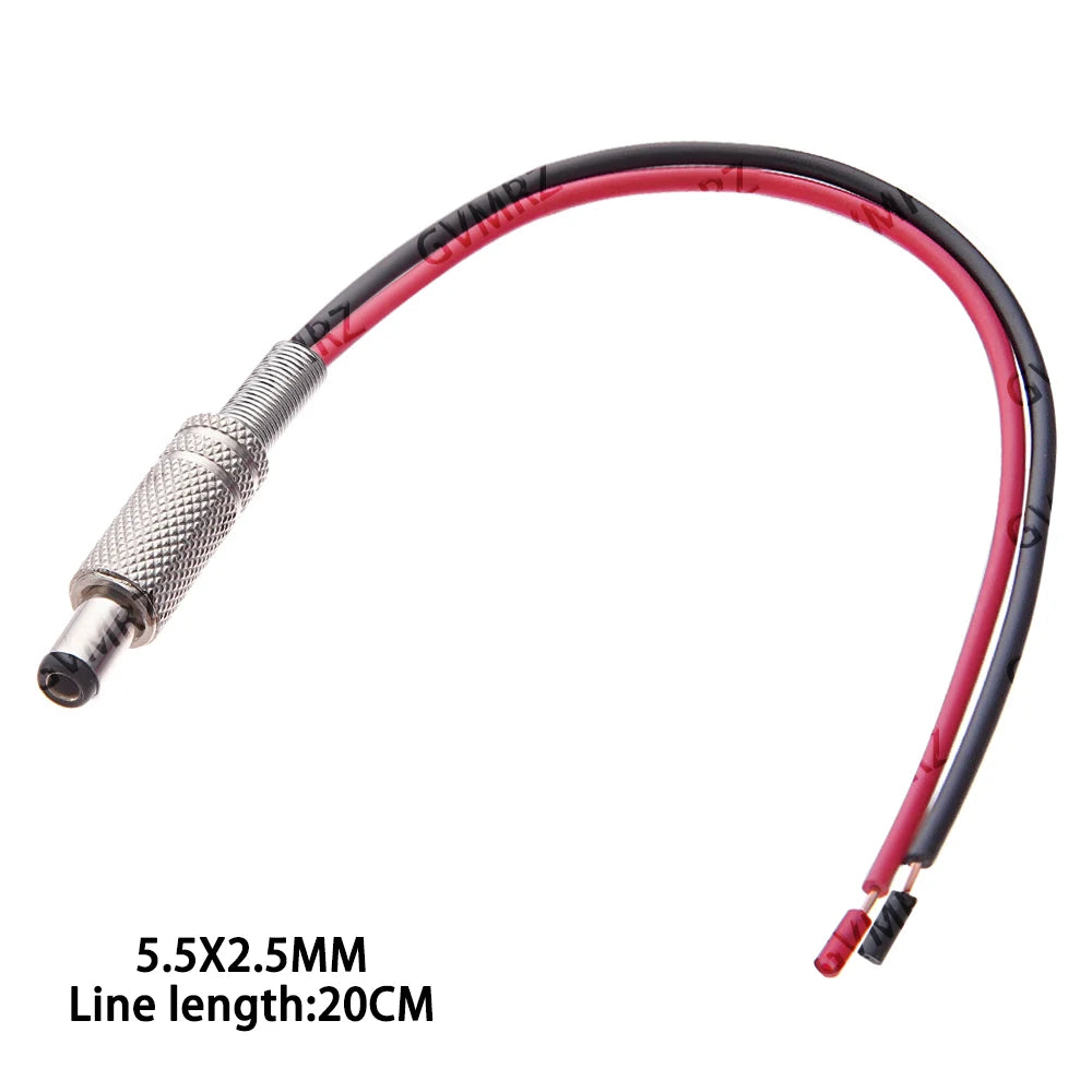DC099 5.5 x 2.1mm/5.5x2.5mm DC power outlet male female connector adapter with 10cm/20cm Cable  5.5*2.1