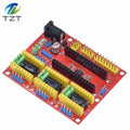 DIYTZT 1/3PCS New CNC Shield V4 Engraving Machine / 3D Printer / A4988 Driver Expansion Board for arduino DIY KIT