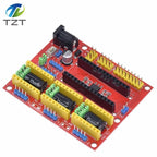 DIYTZT 1/3PCS New CNC Shield V4 Engraving Machine / 3D Printer / A4988 Driver Expansion Board for arduino DIY KIT