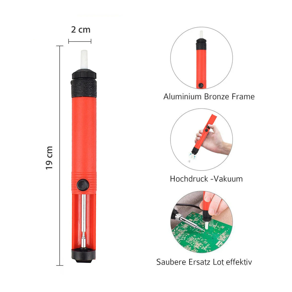 Toolour Solder Sucker Desoldering Vacuum Pump Solder Removal Tool Soldering Iron Auxiliary Tool Welding Accessories