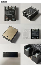 12V 24V Solid State Relay DC to AC SSR Module 230V AC Load 3-32VDC Input for Home SSR-10DA SSR-25DA 40DA 60DA 80DA 100DA 120DA