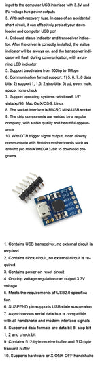 1pcs CP2102 module USB to TTL upgrade board UBS to serial port STC microcontroller download flash six in one UART