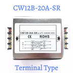 Three-Phase Power Filter inverter EMI Servo Filter Purifier CW12B-10/20/30/40/50/60A-S/SR AC 380V Three-Wire Rail Mount Terminal