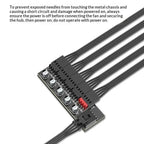 1/2/3pcs 4 Pin PWM Fan Hub Splitter 1 To 5 Way Splitter With 40cm Cable Hub Molex Power Supply For Desktop PC Case Cooling Fans