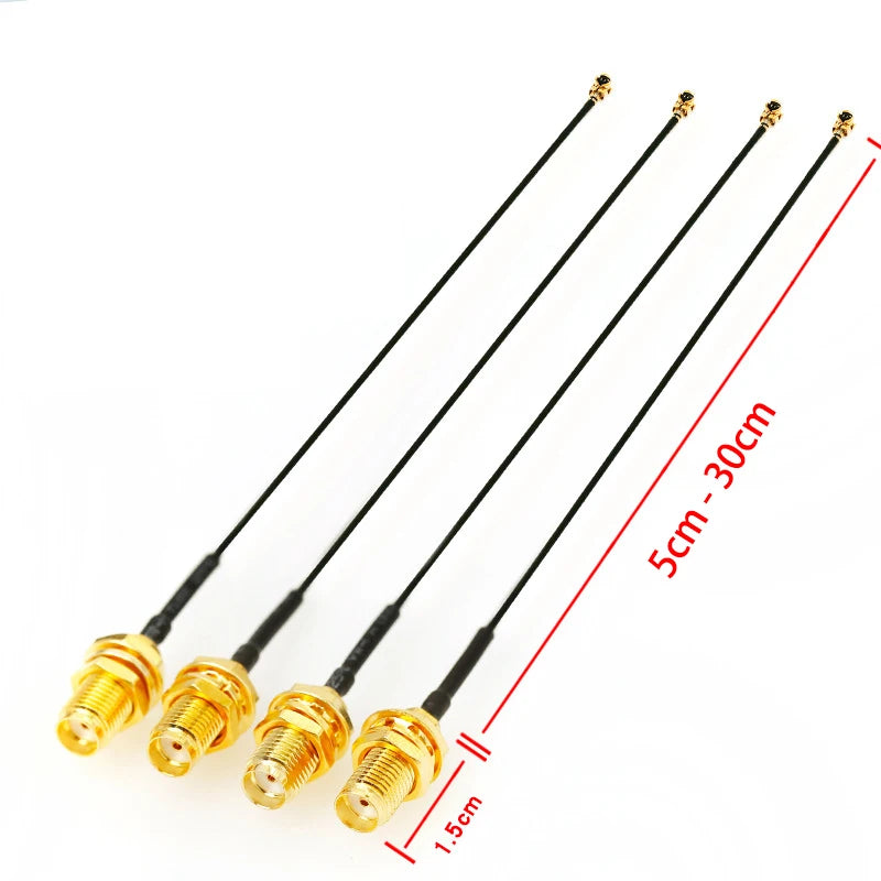 U.FL IPX IPX1 UFL to RP-SMA Female Bulkhead Antenna WiFi Pigtail SMA Connector 1.13 Cable For PCI Card Wireless Router