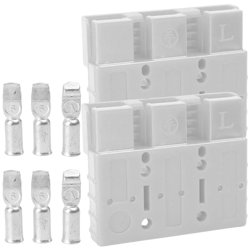 For Connector Plugs 50A Cable Kit Suitable for Anderson Plugs 50A Forklift Battery Charging 3-Pole Plug Battery Connection Cable