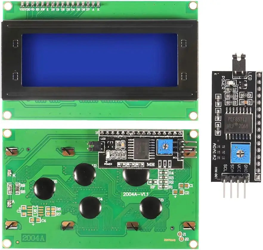 2PCS IIC I2C TWI Serial LCD 2004 20x4 Blue Backlight Module with I2C Interface Adapter Compatible with Raspberry Pi