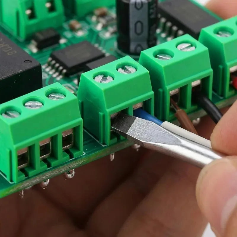 50-200PCS KF301 KF306 2P PCB Terminal Block Connector 5.0mm Pitch Straight Pin 10A Screw Terminal Spliceable for DIY Electronics