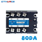 3-SSR DC-AC 10A 25A 40A 60A 80A 100A 120A 200A Three Phase Solid State Relay module 3-32V DC Control 24-480V AC 10DA 25DA 40DA