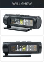 E-ACE 4 Sensors TPMS Removable Battery Wireless Intelligent Sensing Tire Pressure Monitor System Safety Alarm LCD Display