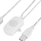 Mini Corridor Switch USB Interface PIR Infrared Motion Switch Practical Portable Adjustable for Bathroom Basement