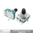 1PC EC16 Rotary Encoder 24 Position Pulse Digital Rotary 3Pin Amplifier Volume Switch Induction Cooker Switch 15/20MM Half Shaft