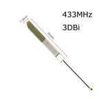 1pcs 433MHz Internal Antenna Lora Singal Amplifier Built-in Spring FPC PCB Patch Antenna 8dbi Booster for Wireless Data Module