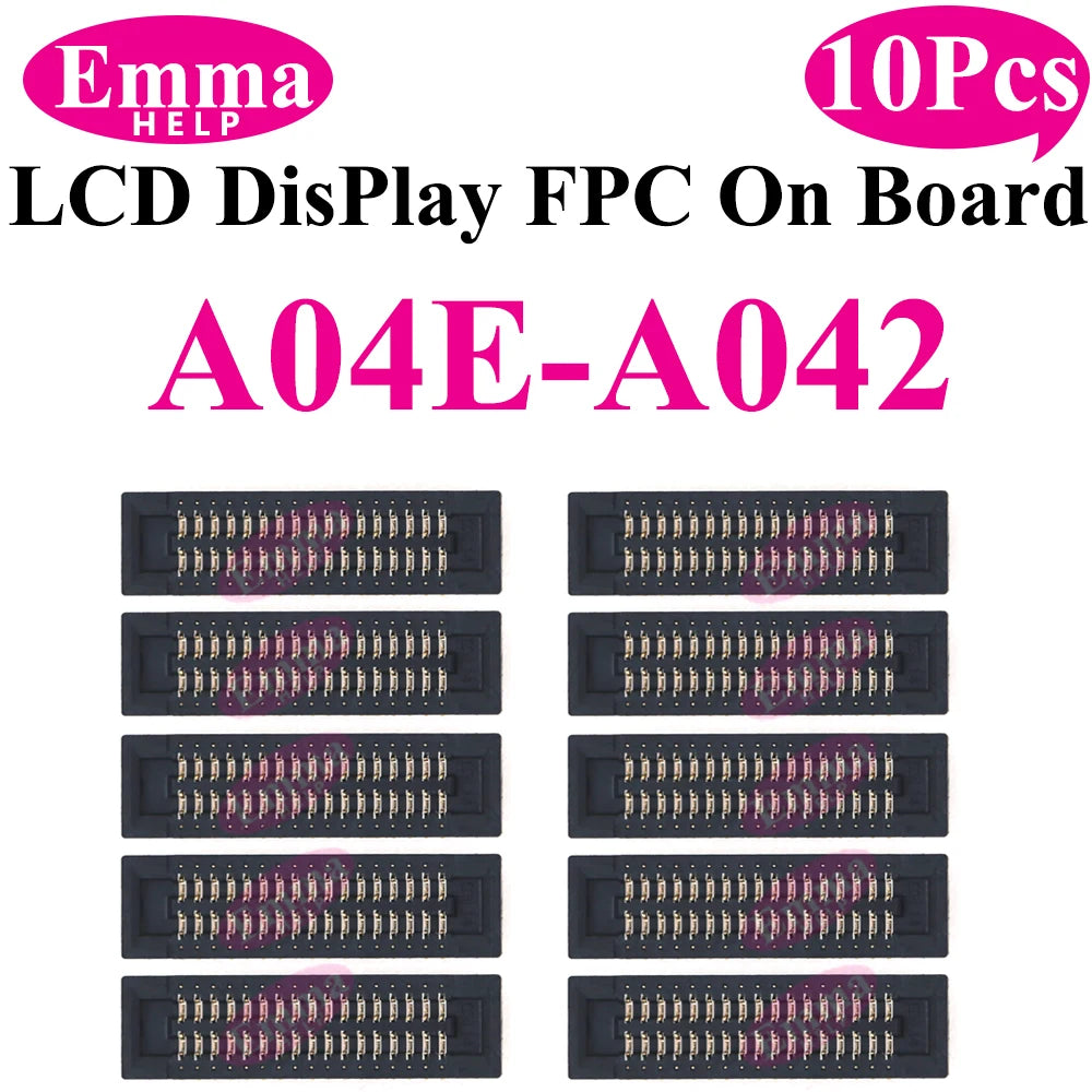 10pcs Connector FPC LCD Screen Motherboard For Samsung A15 A55 A35 A25 A05 A54 A34 A24 A14 A04  Display FPC On Board  78pin