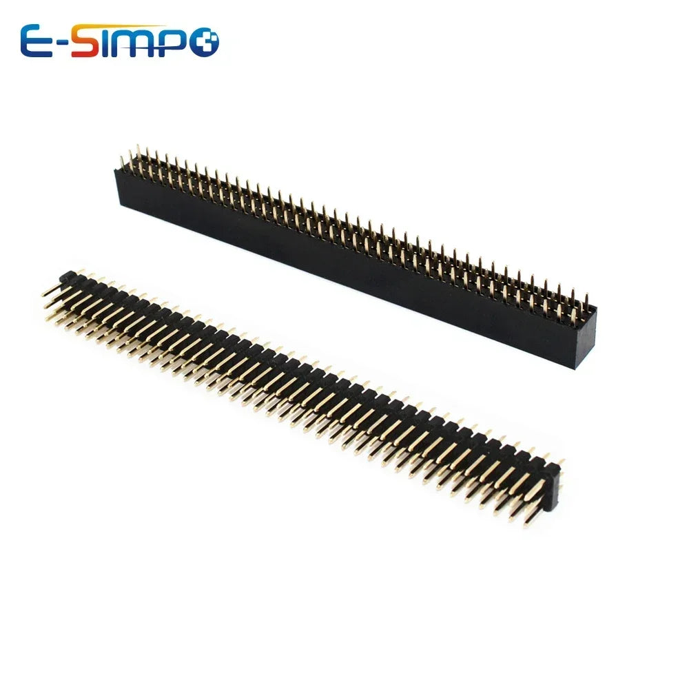 5pcs 2.54mm 3*40P Triple Row Straight 90D Right Angle R/A Breakaway Rohs Gold PCB Male Female Pin Header Connector 3x40pin
