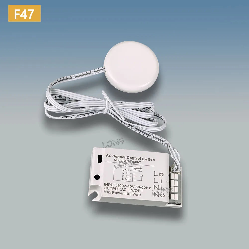 Hidden Touch Switch Penetrates 5cm Wood 400W AC110-220V for Cabinet Light Fan Appliance Invisible Mount Sensor ON OFF Switch