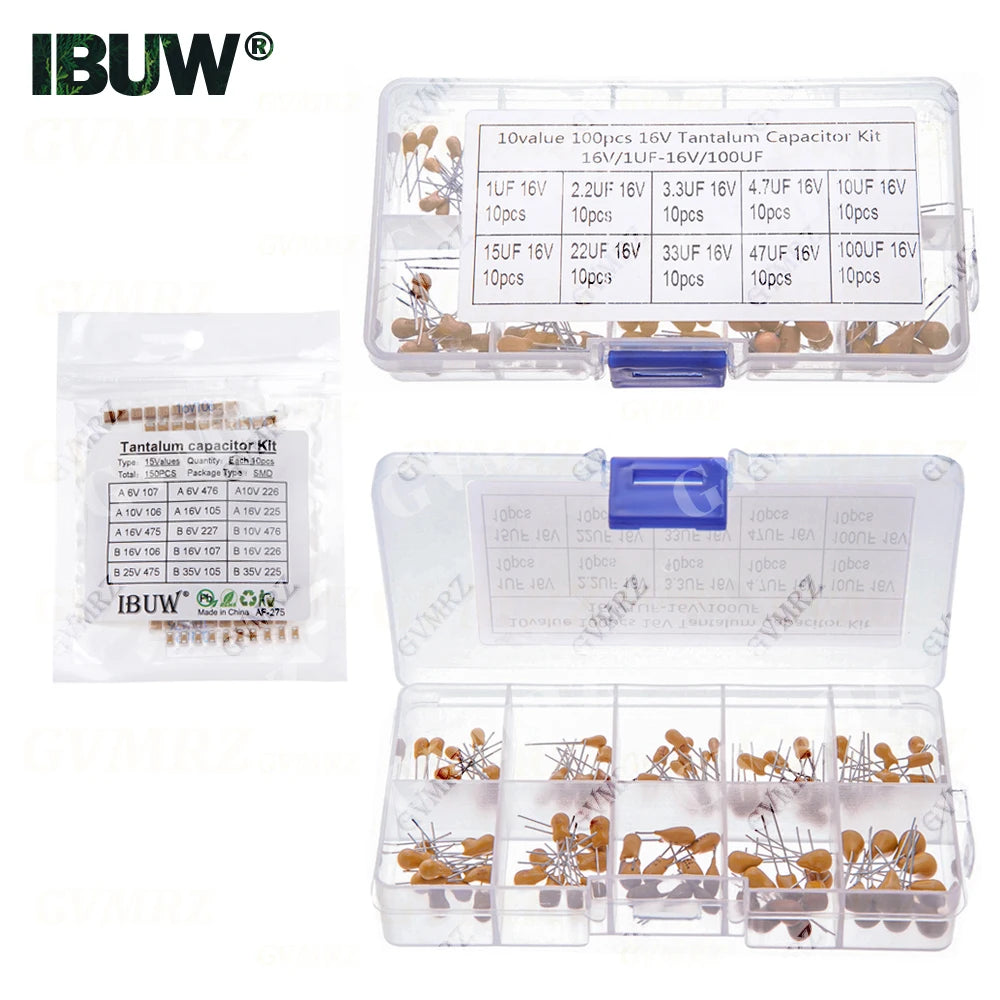 Tantalum capacitor DIP SMD kit 0.1UF 1uf 2.2UF 4.7UF 10UF 22UF 33UF 47UF 100UF 220uF 330UF