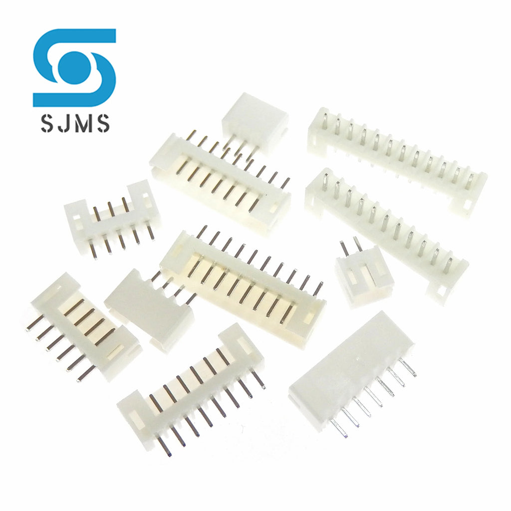 50pcs JST PH2.0 2mm Connectors Leads PH 2.0 2P 3P 4P 5P 6P 7P 8P 9P 10P 11P 12 pin Header 2.0mm male material PH-A straight pins