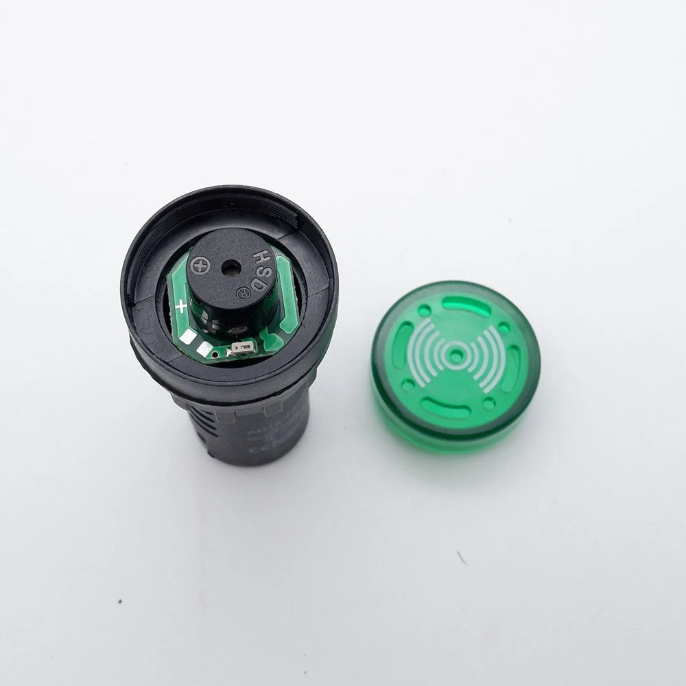 Buzzer 16mm 22mm Strobe Buzzer Alarm Indicator Light Sound 12V 24V 220V Intermittent Sound Warning Light Yellow Red Green