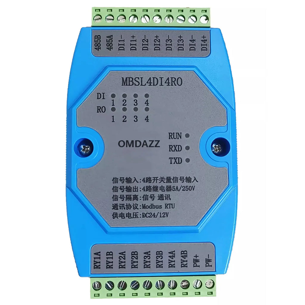 8 Channels Digital Input and 8 Channels Relay Output Isolated 8DI/8RO RS485 MODBUS Protocol Communication RS485 to Ethernet
