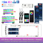 RGB-IC COB LED Strip with Tuya Wifi Controller 2.4G Remote Alexa Google Home Rainbow Color Addressable LED Tape 10m 20m 25m Kit