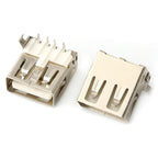 10Pcs USB 2.0 4Pin A Type Female Socket Connector G54 2 Feet 90/180 Degree Data Transmission Charging USB Connector
