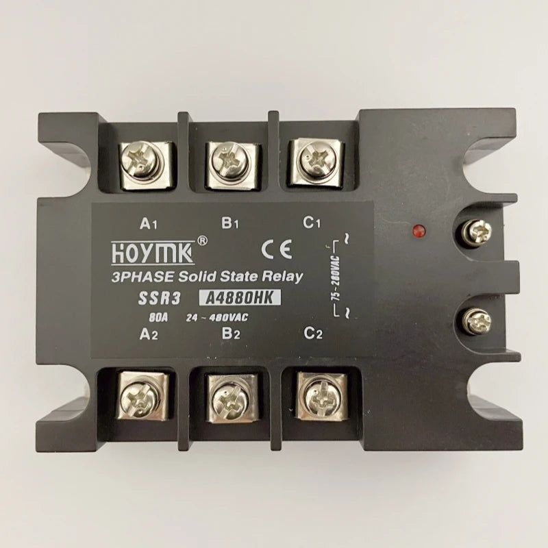 3 Phase Solid State Relay AC to AC 75-280V Input 24-480V Load 110 Volt Power Rele 220V 230V Voltage Control Relay 10-100A