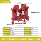UK 2.5 Terminal Block UK2.5B Screw Connection Connect Strip 2.5B/3N/5N/6N/10N  2.5mm² Cable Electrical Din Rail Wire Connector