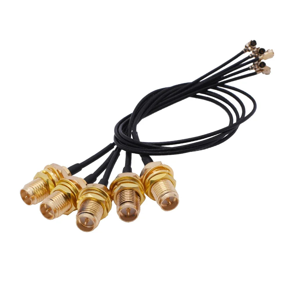 5Pcs/Lot IPX to SMA Pigtail Cable, Female SMA to UFL/u.FL/IPX Adapter, 1.13MM RP-SMA-KY, High-Quality RF Coax Cable Assembly