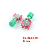 5Pcs PS-102 DS-612 3Pin 6mm Mini Momentary Automatic Return Push Button Switch ON-(ON) 2A 250VAC/5A 120VAC Toggle Switches