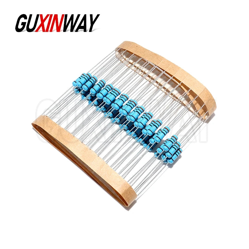 50Pcs Metal Film Resistor 1/2Watt 0.5W 0R-4.7M 0.12R 0.15R 0.18R 91R 110R 120R 130R 910K 1M 2.2M 4.7M Metal Film Resistor