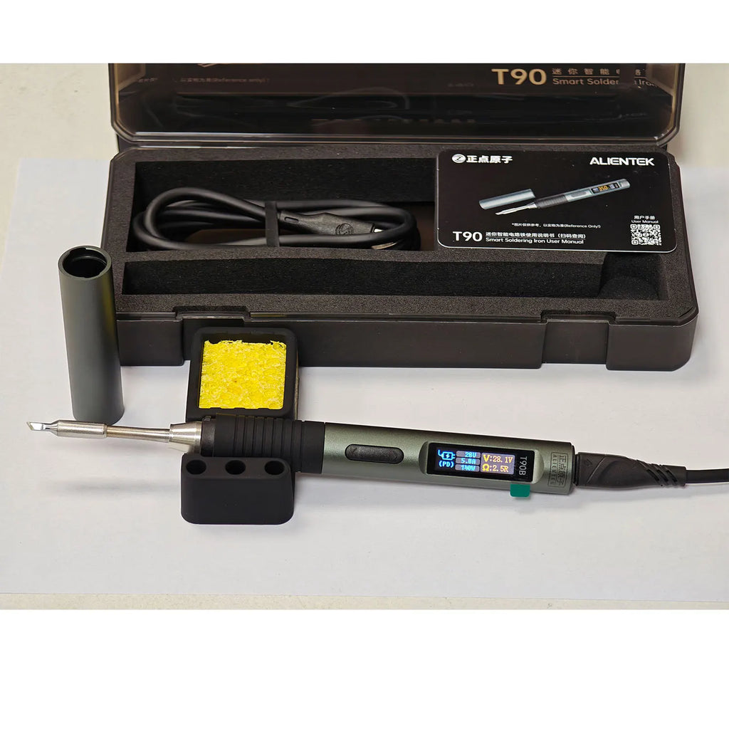 ALIENTEK T90 Soldering Iron PD3.1 140W Adjustable Temperature 80-450℃ Precision Welding Solder Kit T245 T210 Welding Tool