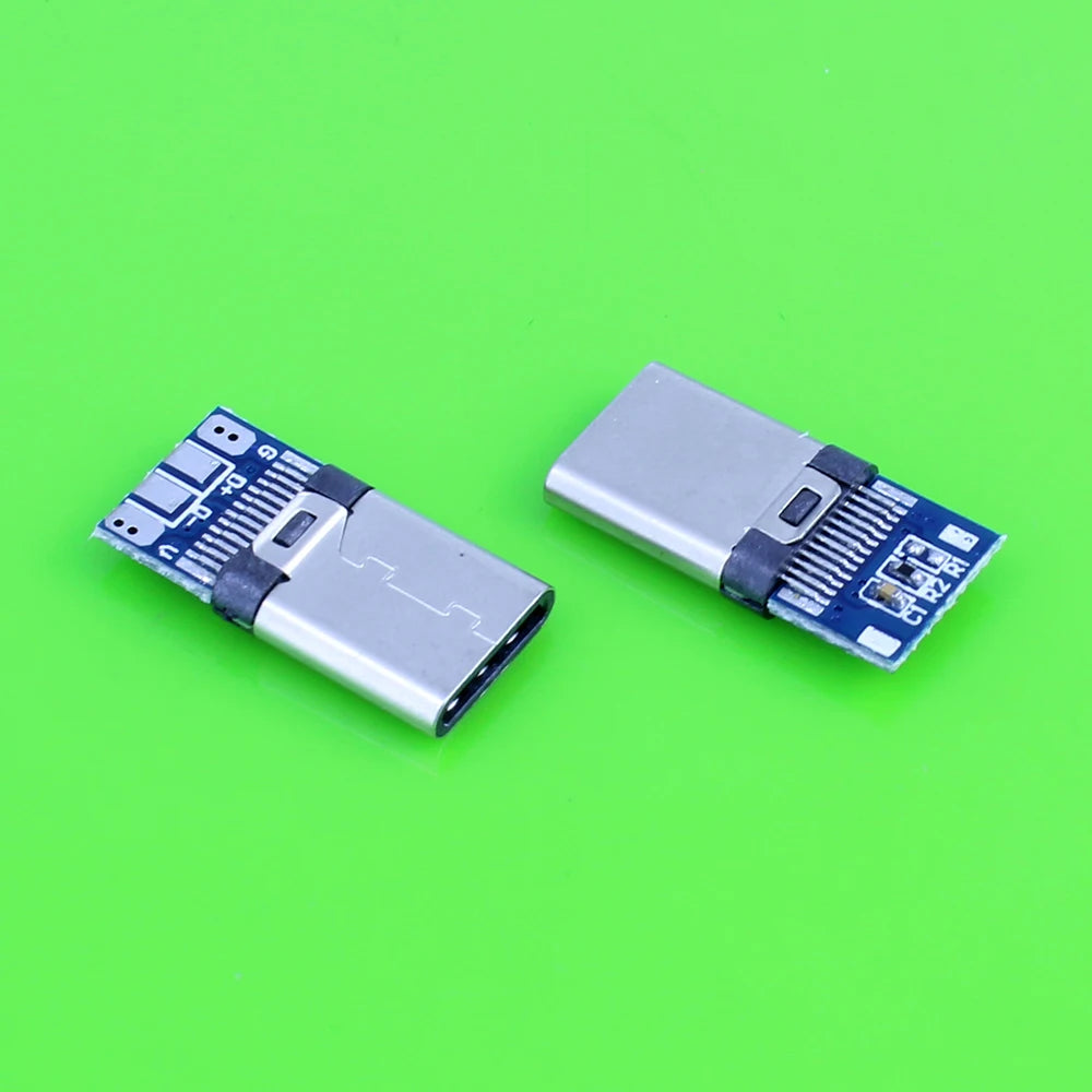 10pcs USB 3.1 Type-C Connector 24 Pins Male / Female Socket Receptacle Adapter to Solder Wire & Cable 24 Pins Support PCB Board